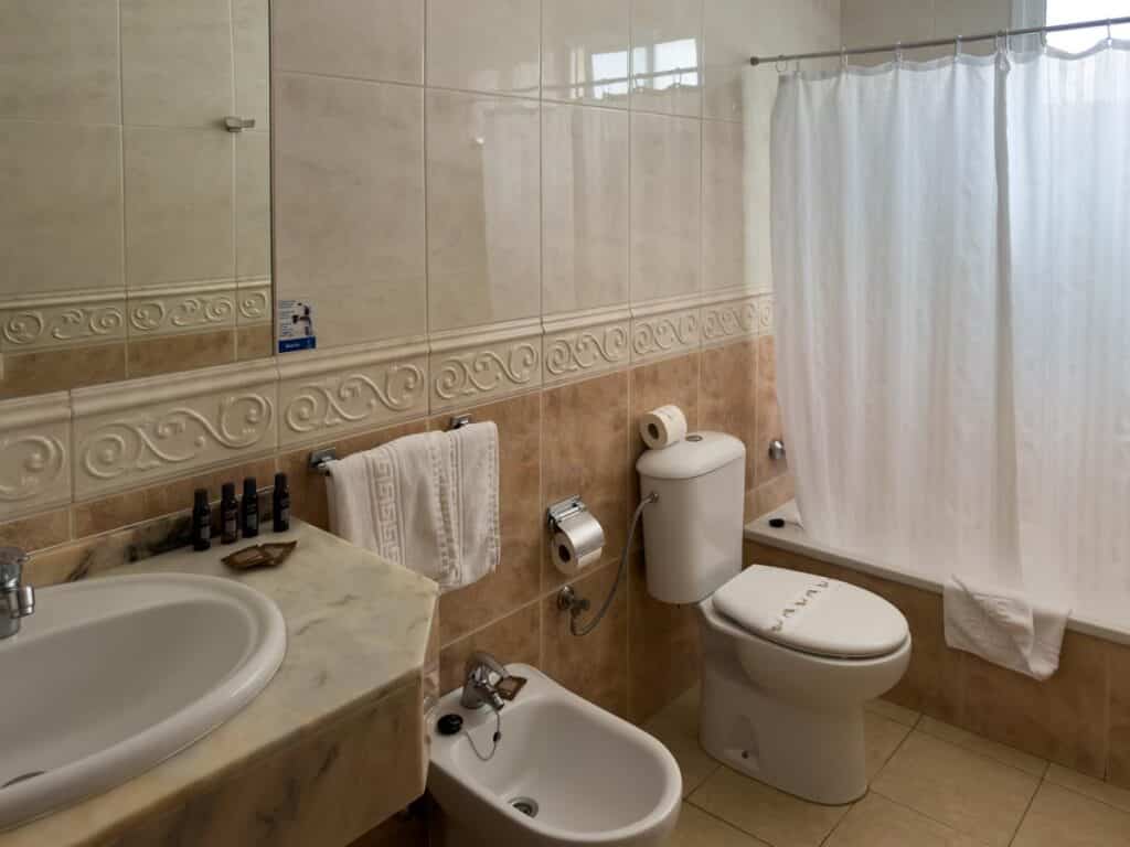 Badezimmer im Hotel Marte
